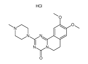 9,10-dimethoxy-2-(N-methylpiperazino)-6,7-dihydro-4H-1,3,5-triazino<2,1-a>isoquinolin-4-one hydrochloride结构式