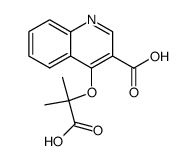 4-(1-carboxy-1-methyl-ethoxy)-quinoline-3-carboxylic acid结构式