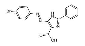 5-(4-bromo-phenylazo)-2-phenyl-1(3)H-imidazole-4-carboxylic acid结构式