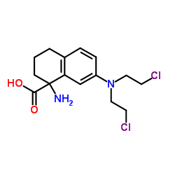 1-Amino-7-[bis(2-chloroethyl)amino]-1,2,3,4-tetrahydro-1-naphthalenecarboxylic acid结构式