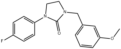 1-(4-fluorophenyl)-3-(3-methoxybenzyl)tetrahydro-2h-imidazol-2-one结构式