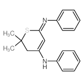 2,2-dimethyl-N-phenyl-6-phenylimino-3H-thiopyran-4-amine结构式