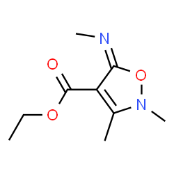 4-Isoxazolecarboxylicacid,2,5-dihydro-2,3-dimethyl-5-(methylimino)-,ethyl structure