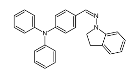 4-(2,3-dihydroindol-1-yliminomethyl)-N,N-diphenylaniline结构式