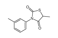 5-methyl-3-(3-methylphenyl)-1,3-thiazolidine-2,4-dione结构式