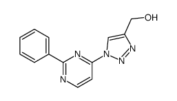 [1-(2-phenylpyrimidin-4-yl)triazol-4-yl]methanol结构式