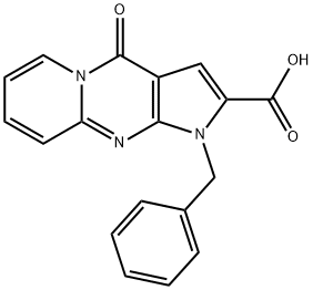 6-Benzyl-2-oxo-1,6,8-triazatricyclo[7.4.0.0^{3,7}]trideca-3(7),4,8,10,12-pentaene-5-carboxylic acid structure