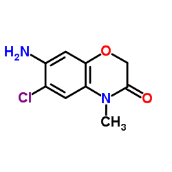 7-Amino-6-chloro-4-methyl-2H-1,4-benzoxazin-3(4H)-one结构式