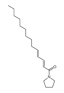 N-(2E,4E-tetradecadienoyl)-pyrrolidine结构式