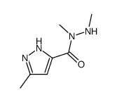 5-Methyl-2H-pyrazole-3-carboxylic acid N,N'-dimethyl-hydrazide结构式