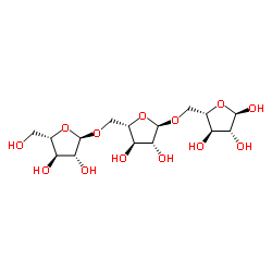 α-L-Araf-(1->5)-α-L-Araf-(1->5)-α-L-Araf结构式