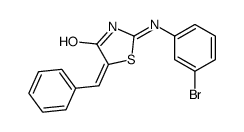 5-benzylidene-2-(3-bromoanilino)-1,3-thiazol-4-one结构式
