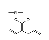 (2-ethenyl-1-methoxy-4-methylpenta-1,4-dienoxy)-trimethylsilane Structure