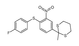 2-[4-(4-fluorophenyl)sulfanyl-3-nitrophenyl]-2-methyl-1,3-dithiane Structure