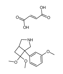 5-(m-methoxyphenyl)-3-azabicyclo[3.2.0]heptan-6-one, dimethyl acetal, fumarate结构式
