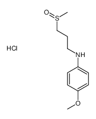 4-methoxy-N-(3-methylsulfinylpropyl)aniline,hydrochloride Structure