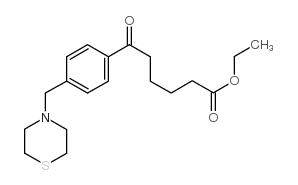 ETHYL 6-OXO-6-[4-(THIOMORPHOLINOMETHYL)PHENYL]HEXANOATE结构式