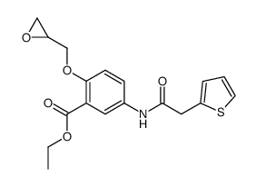 1-[2-carbethoxy 4-(2-thienyl acetamido)phenoxy]2,3-epoxy propane Structure
