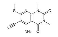 5-amino-6-cyano-1,3-dimethyl-7-methylthiopyrido<2,3-d>pyrimidine-2,4-(1H,3H)-dione Structure