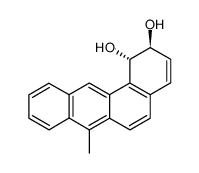 (1R,2R)-1,2-Dihydro-7-methylbenz[a]anthracene-1,2-diol结构式