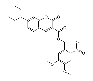 7-diethylamino-2-oxo-2H-chromene-3-carboxylic acid 4,5-dimethoxy-2-nitrobenzyl ester Structure