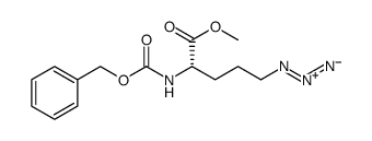 L-Norvaline, 5-azido-N-[(phenylmethoxy)carbonyl]-, methyl ester结构式