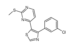 4-(3-chlorophenyl)-5-(2-methylsulfanylpyrimidin-4-yl)-1,3-thiazole Structure