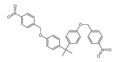 1-nitro-4-[[4-[2-[4-[(4-nitrophenyl)methoxy]phenyl]propan-2-yl]phenoxy]methyl]benzene结构式