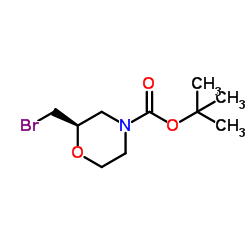 (R)-tert-Butyl 2-(bromomethyl)morpholine-4-carboxylate structure