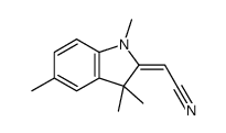 2-(1,3,3,5-tetramethylindol-2-ylidene)acetonitrile结构式