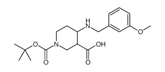 1,3-Piperidinedicarboxylic acid, 4-[[(3-methoxyphenyl)methyl]amino]-, 1-(1,1-dimethylethyl) ester结构式