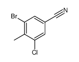 3-溴-4-甲基-5-氯苯腈结构式