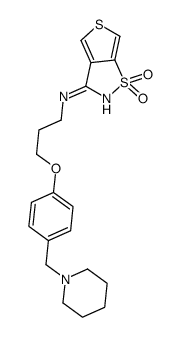 N-(4-(3-(1-piperidinylmethyl)phenoxy)propyl)thieno(3,4-d)isothiazol-3-amine 1,1,-dioxide structure