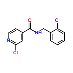 2-Chloro-N-(2-chlorobenzyl)isonicotinamide结构式