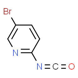 Pyridine, 5-bromo-2-isocyanato- (9CI) Structure