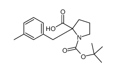 (R)-1-(TERT-BUTOXYCARBONYL)-2-(3-METHYLBENZYL)PYRROLIDINE-2-CARBOXYLIC ACID结构式