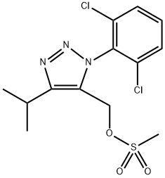 1H-​1,​2,​3-​Triazole-​5-​methanol,1-​(2,​6-​dichlorophenyl)​-​4-​(1-​methylethyl)​-​,5-​methanesulfonate结构式