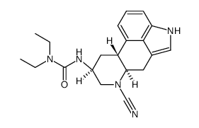 1-((5R,8S,10R)-6-cyano-8-ergolinyl)-3,3-diethylurea Structure
