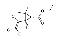 (1R,2S)-2-Chloro-3,3-dimethyl-2-trichlorovinyl-cyclopropanecarboxylic acid ethyl ester Structure