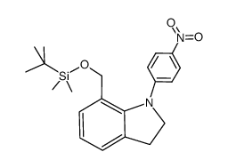(1-(4-nitrophenyl)indolin-7-yl)-tert-butyldimethylsilylmethanol Structure