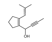 1-[2-(2-methyl-propenyl)-cyclopent-1-enyl]-but-2-yn-1-ol结构式