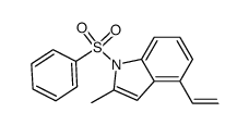 2-methyl-1-(phenylsulfonyl)-4-vinyl-1H-indole Structure