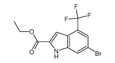 ethyl 6-bromo-4-(trifluoromethyl)-1H-indole-2-carboxylate Structure