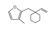 3-methyl-2-(1-vinyl-cyclohexylmethyl)-furan结构式