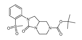 tert-butyl 2-[2-(methylsulfonyl)phenyl]-3-oxohexahydroimidazo[1,5-a]pyrazine-7(1H)-carboxylate Structure