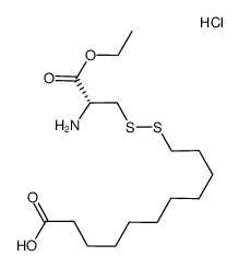 ethyl (R)-2-amino-3-[(10-carboxydecyl)disulfanyl]propanoate hydrochloride Structure