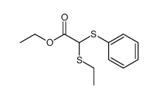 2-Aethylmercapto-2-phenylmercapto-essigsaeure-aethylester Structure