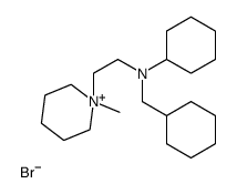 N-(cyclohexylmethyl)-N-[2-(1-methylpiperidin-1-ium-1-yl)ethyl]cyclohexanamine,bromide Structure
