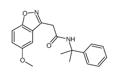2-(5-methoxy-1,2-benzoxazol-3-yl)-N-(2-phenylpropan-2-yl)acetamide结构式