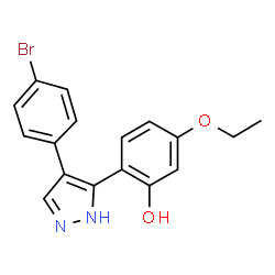 2-[4-(4-bromophenyl)-1H-pyrazol-3-yl]-5-ethoxyphenol结构式